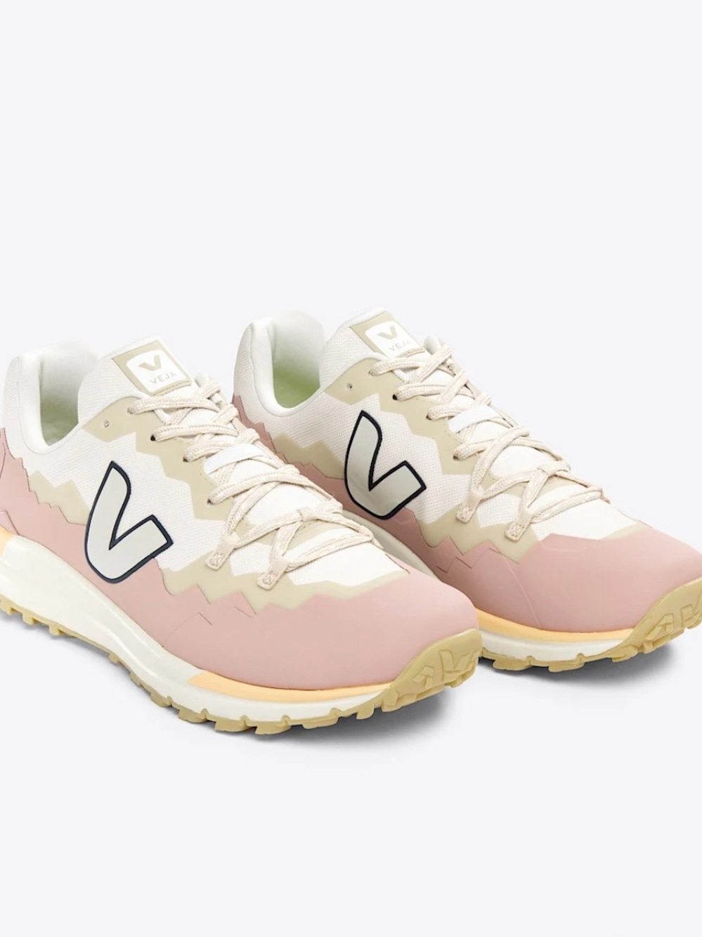 Veja Women Sneakers in Pink, Cream & White